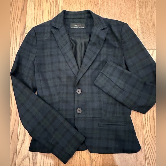 Zara Navy/Hunter Green 2-button Blazer - Picture 2 of 5